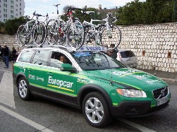 La voiture de l'équipe Europcar