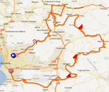 The map with the race route of the Grand Prix Cycliste La Marseillaise 2013 on Google Maps
