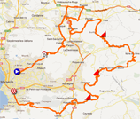 De kaart met het parcours van de Grand Prix Cycliste La Marseillaise 2013 op Google Maps