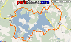 La carte avec le parcours du Grand Prix du Muguet 2010 sur Google Maps