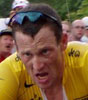 Lance Armstrong tijdens de Tour de France 2004 ; klik voor een vergroting