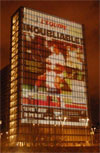L'Equipe on the BNF façade - Inoubliable L'Equipe on the BNF façade - Inoubliable