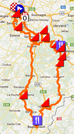 The Liège-Bastogne-Liège 2012 race route on Google Maps