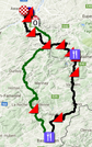 La carte avec le parcours de Liège-Bastogne-Liège 2016 sur Google Maps