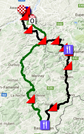 The map with the Lige-Bastogne-Lige 2016 race route on Google Maps