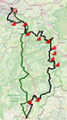 Het parcours van Luik-Bastenaken-Luik 2024
