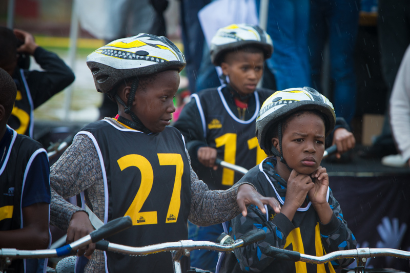 At the start line - getting ready 