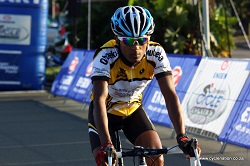 Merhawi Kudus riding in the colours of WCCA