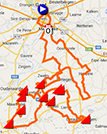 La carte du parcours du Circuit Het Nieuwsblad 2014 sur Google Maps