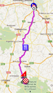 The race route of the third stage of Paris-Nice 2012 on Google Maps