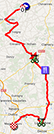 The map with the race route of the third stage of Paris-Nice 2014 on Google Maps