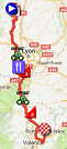 La carte du parcours de la 5ème étape de Paris-Nice 2017 sur Google Maps