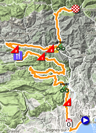 La carte du parcours de la 7ème étape de Paris-Nice 2018 sur Google Maps