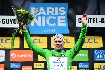 Arnaud Démare en maillot vert - © ASO/Alex BROADWAY