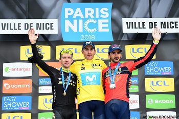 The podium of Paris-Nice 2018 - © ASO/Alex BROADWAY