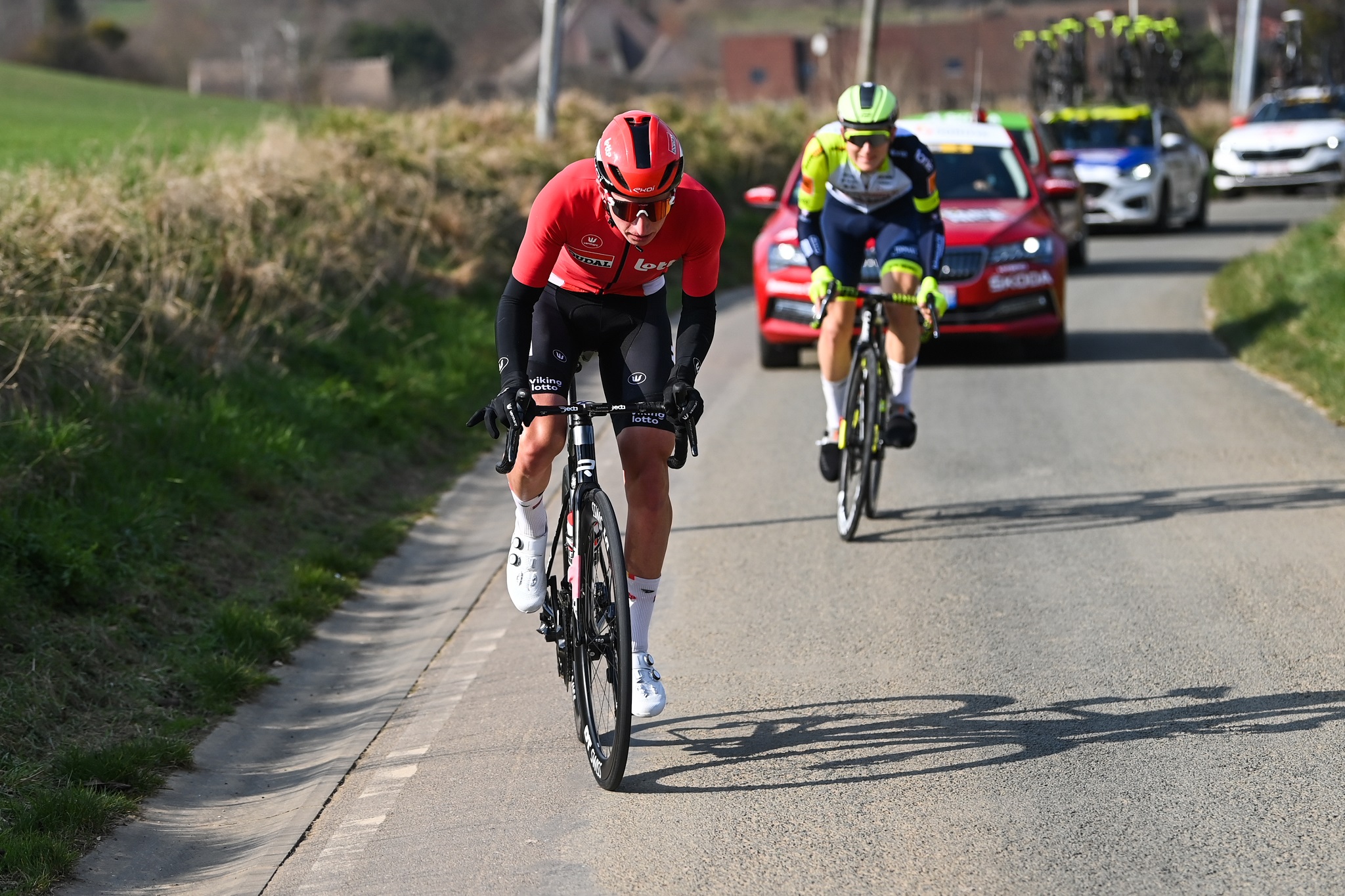 L'échappée avec Matthew Holmes et Aimé de Gendt - © A.S.O. / Alex Broadway