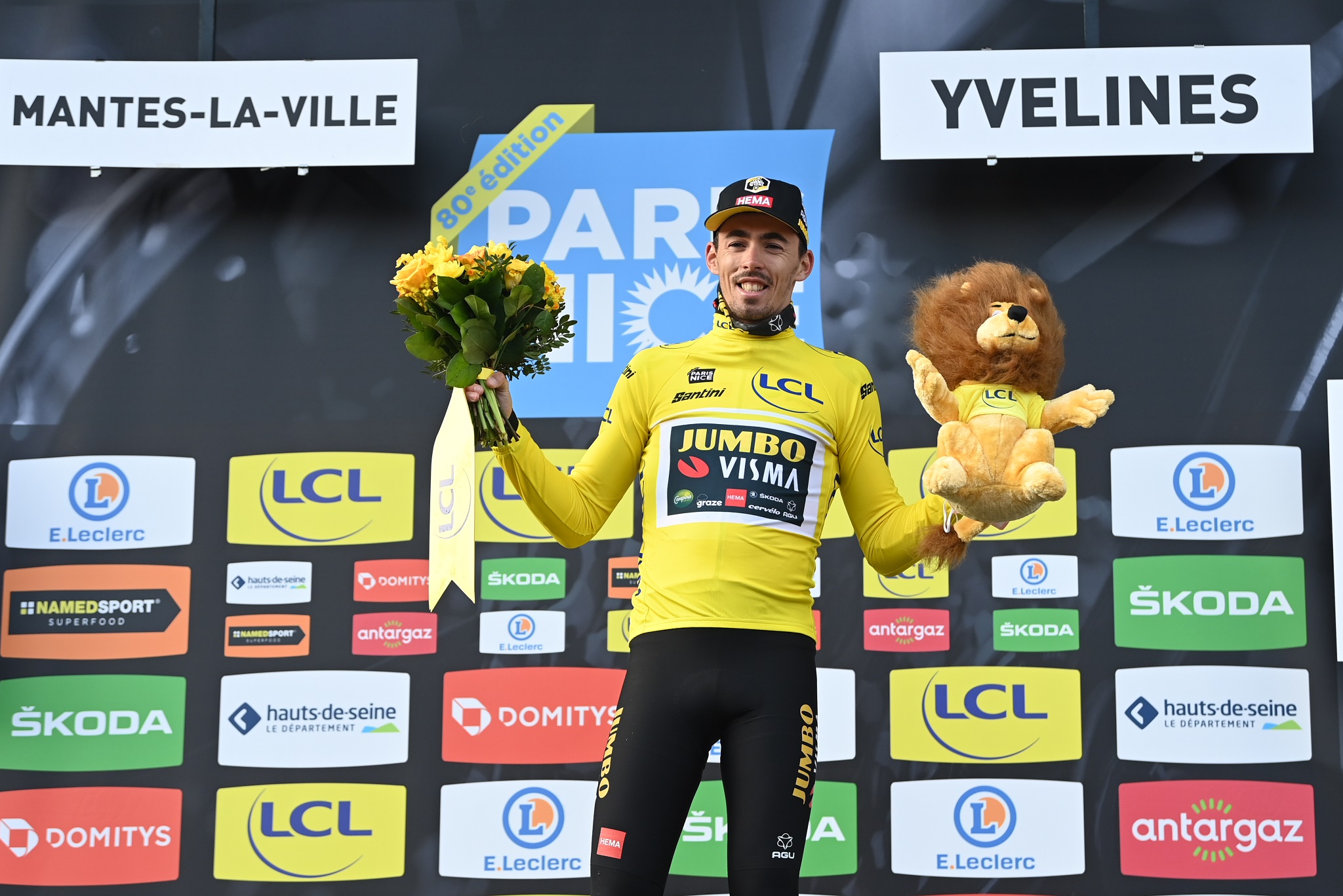 Christophe Laporte (Jumbo-Visma), first yellow jersey of Paris-Nice 2022 - © A.S.O. / Alex Broadway