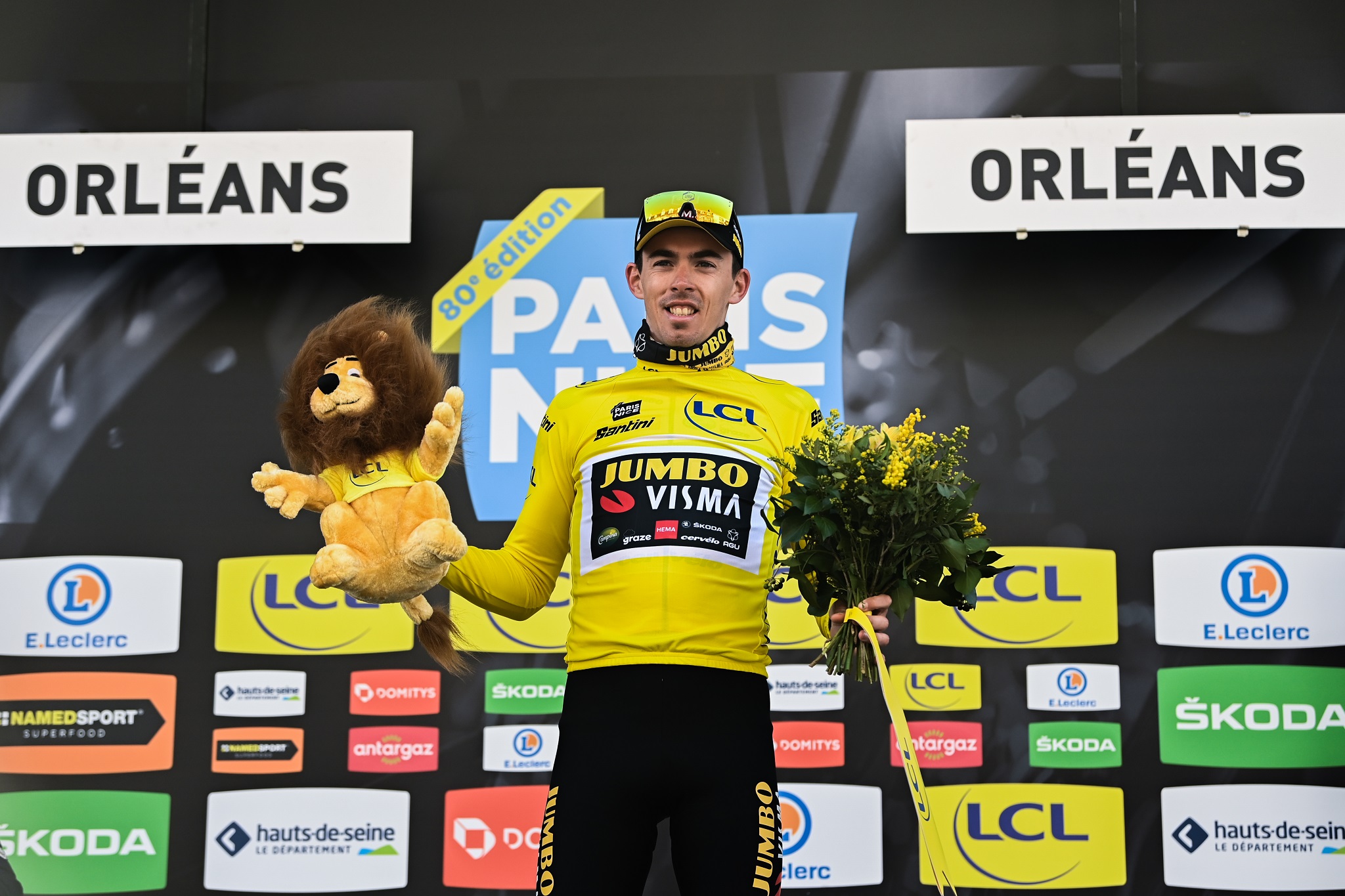 Christophe Laporte (Jumbo-Visma), maillot jaune de Paris-Nice 2022 - © A.S.O. / Alex Broadway