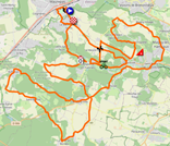 La carte du parcours de la première étape de Paris-Nice 2023 sur Open Street Maps