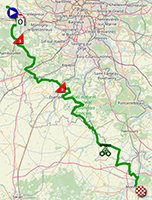 The race route of the second stage of Paris-Nice 2024