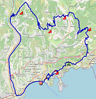 The race route of the eighth stage of Paris-Nice 2024