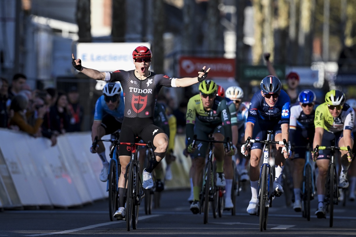 Arvid de Kleijn (Tudor Pro Cycling Team) remporte la deuxime tape de Paris-Nice 2024 -  A.S.O./Billy Ceusters