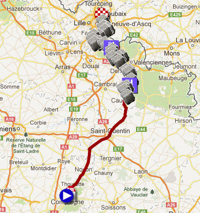 The Paris-Roubaix 2013 race route