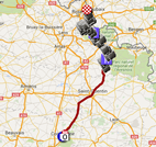 La carte du parcours de Paris-Roubaix 2016 sur Google Maps