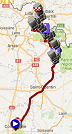 The map with the race route of Paris-Roubaix 2017 on Google Maps