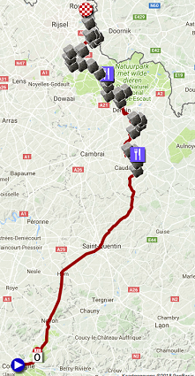 The Paris-Roubaix 2018 race route