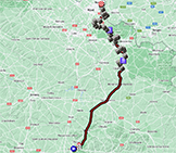 La carte du parcours de Paris-Roubaix 2023 sur Open Street Maps