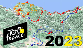 Le Grand Dpart du Tour de France 2023 au Pays Basque : les cartes dtailles sur Open Street Maps