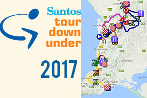 Het parcours van de Tour Down Under 2017 op Google Maps/Google Earth