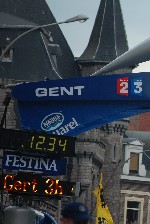 de aankomst in Gent