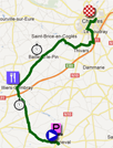 The map with the race route of the nineteenth stage of the Tour de France 2012 on Google Maps