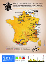 The poster of the Tour in Saint-Jean-de-Maurienne