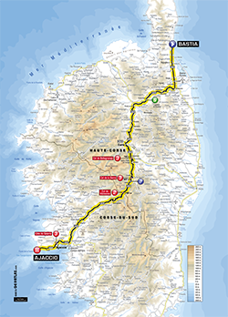 carte 2ème étape Tour de France 2013 -  ASO