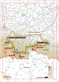 map 9th stage Tour de France 2013 - © ASO