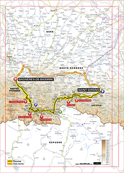 carte 9ème étape Tour de France 2013 -  ASO