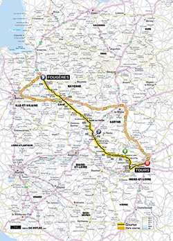 map 12nd stage Tour de France 2013 -  ASO