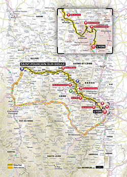 carte 14ème étape Tour de France 2013 -  ASO