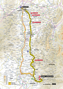 map 15th stage Tour de France 2013 -  ASO