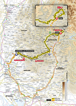 map 16th stage Tour de France 2013 - © ASO