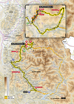 map 18th stage Tour de France 2013 - © ASO