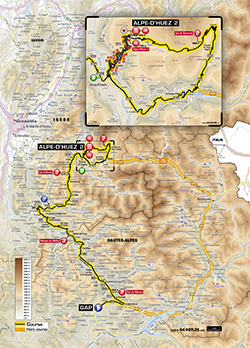 carte 18ème étape Tour de France 2013 -  ASO