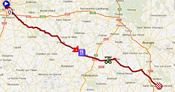 La carte du parcours de la treizième étape du Tour de France 2013 sur Google Maps