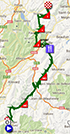 The map with the race route of the nineteenth stage of the Tour de France 2013 on Google Maps
