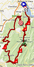 De kaart met het parcours van de twintigste etappe van de Tour de France 2013 op Google Maps