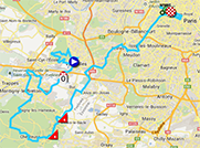 La carte du parcours de la vingt-et-unime tape du Tour de France 2013 sur Google Maps