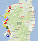 La carte du parcours de la troisime tape du Tour de France 2013 sur Google Maps